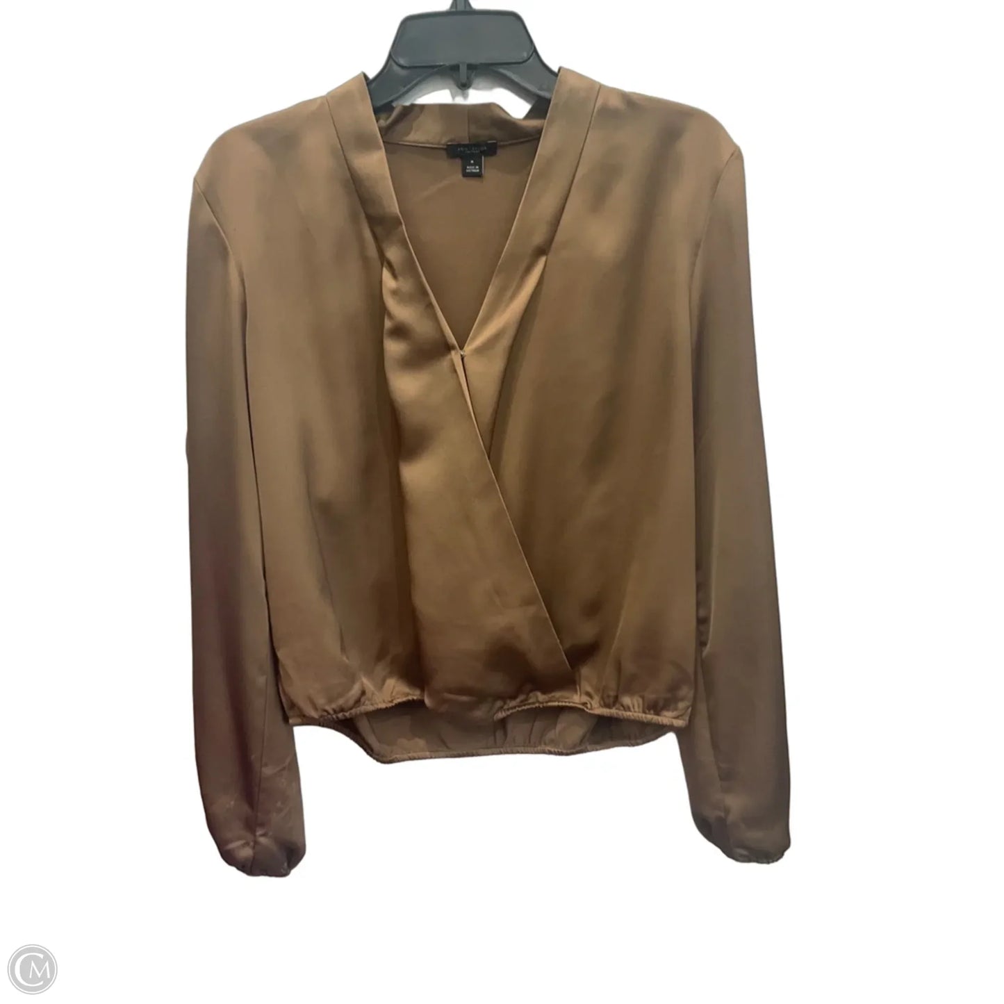 Top Long Sleeve By Ann Taylor In Brown, Size: M