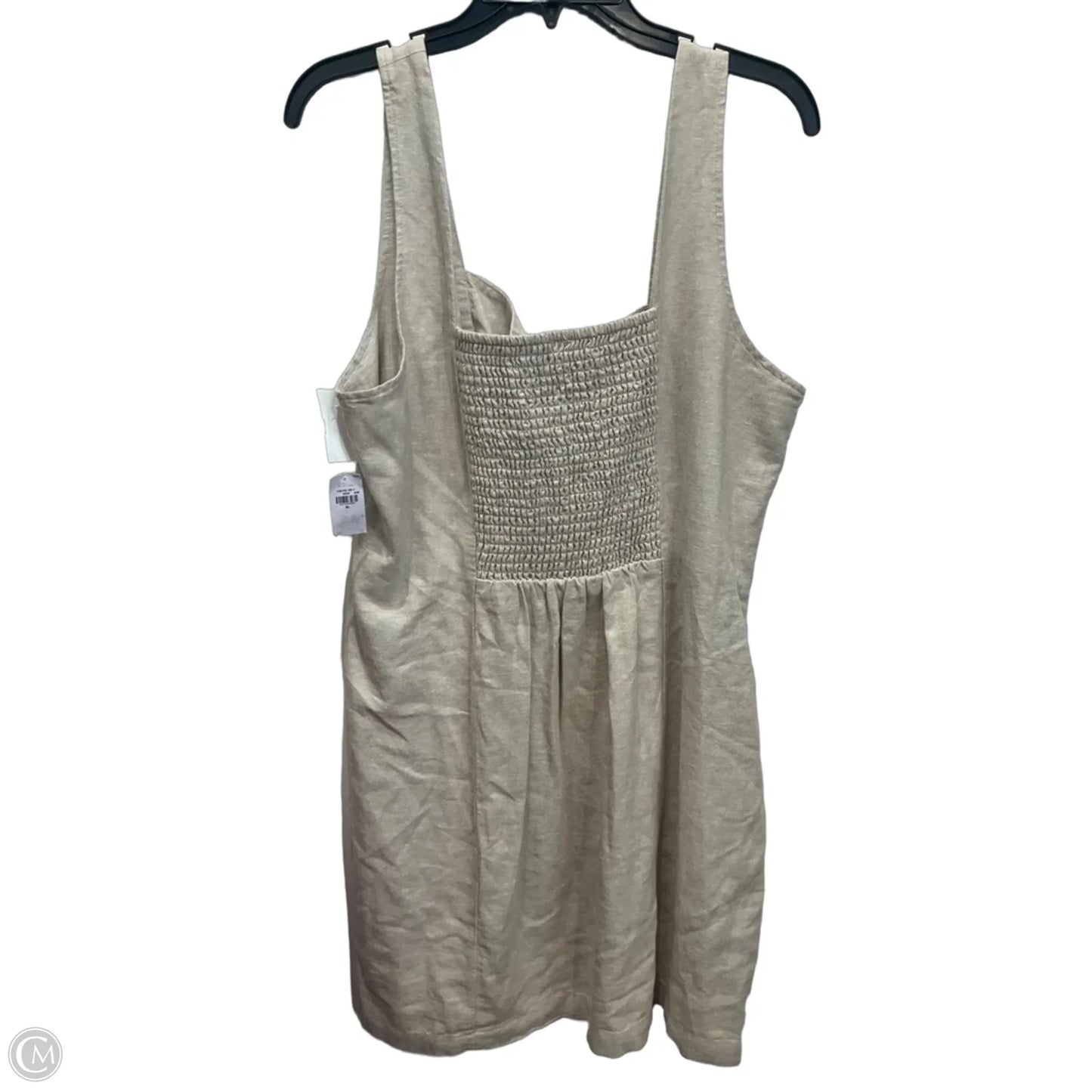 Dress Casual Midi By Old Navy In Tan, Size: Xl
