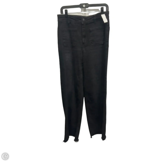 Jeans Wide Leg By Oat In Black Denim, Size: 8