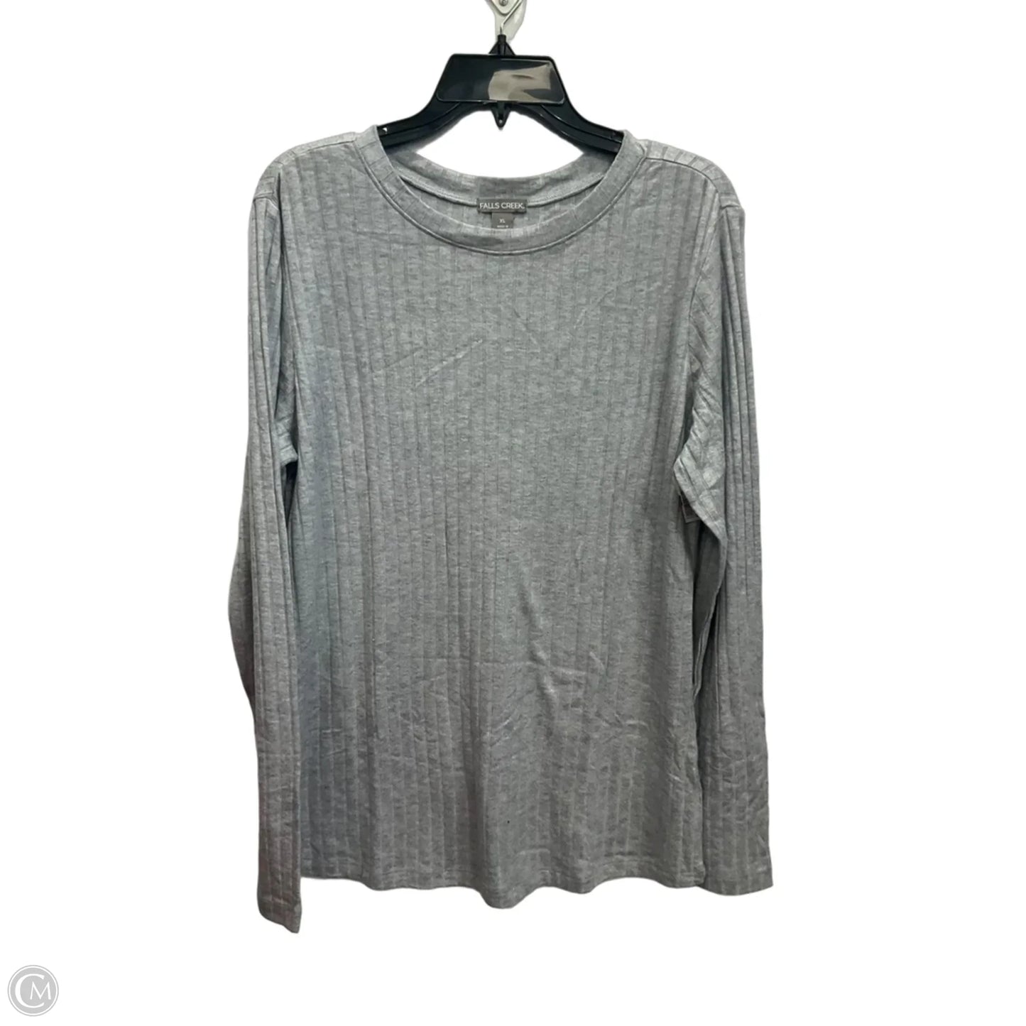 Top Long Sleeve By Falls Creek In Grey, Size: Xl