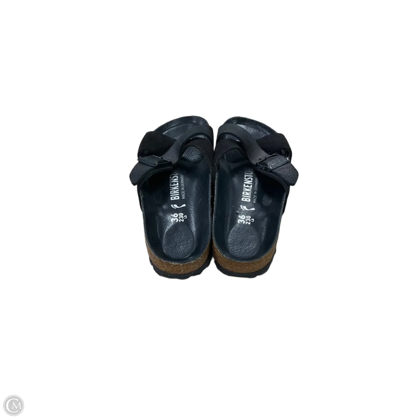 Sandals Flats By Birkenstock In Black, Size: 6
