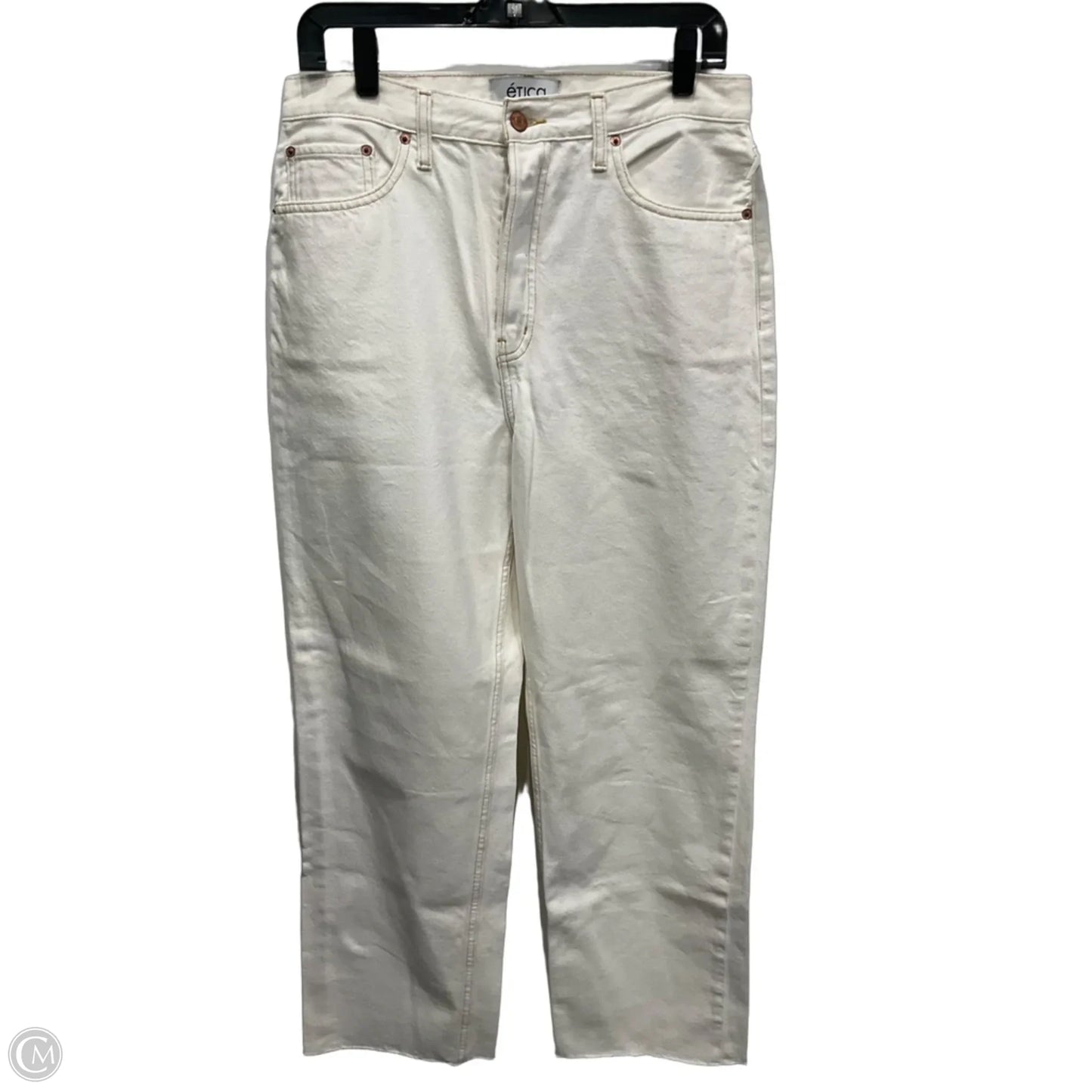 Jeans Straight By Etica In White Denim, Size: 8