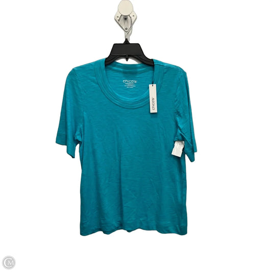 Top Short Sleeve By Chicos In Blue, Size: M