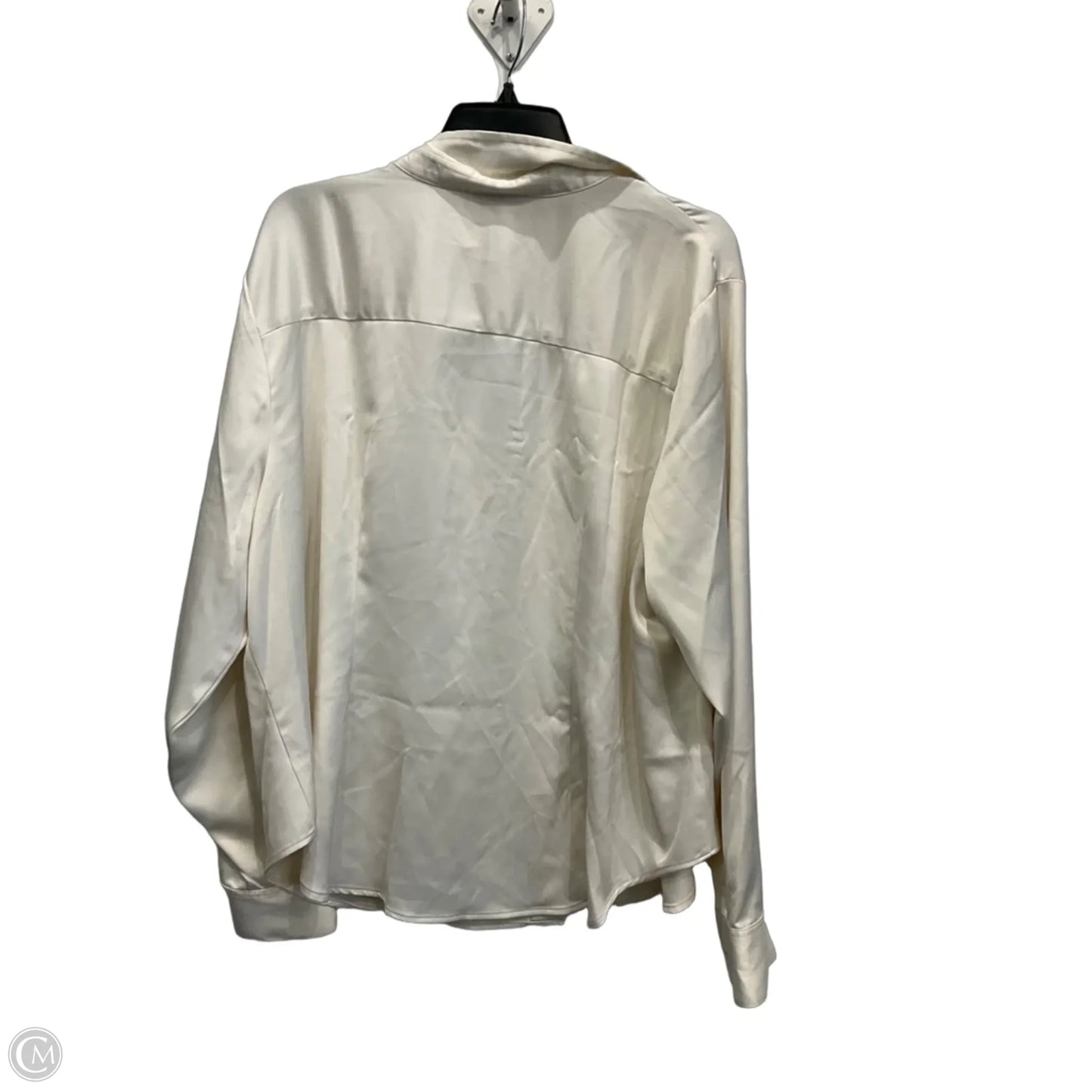 Blouse Long Sleeve By Worthington In Cream, Size: 2x