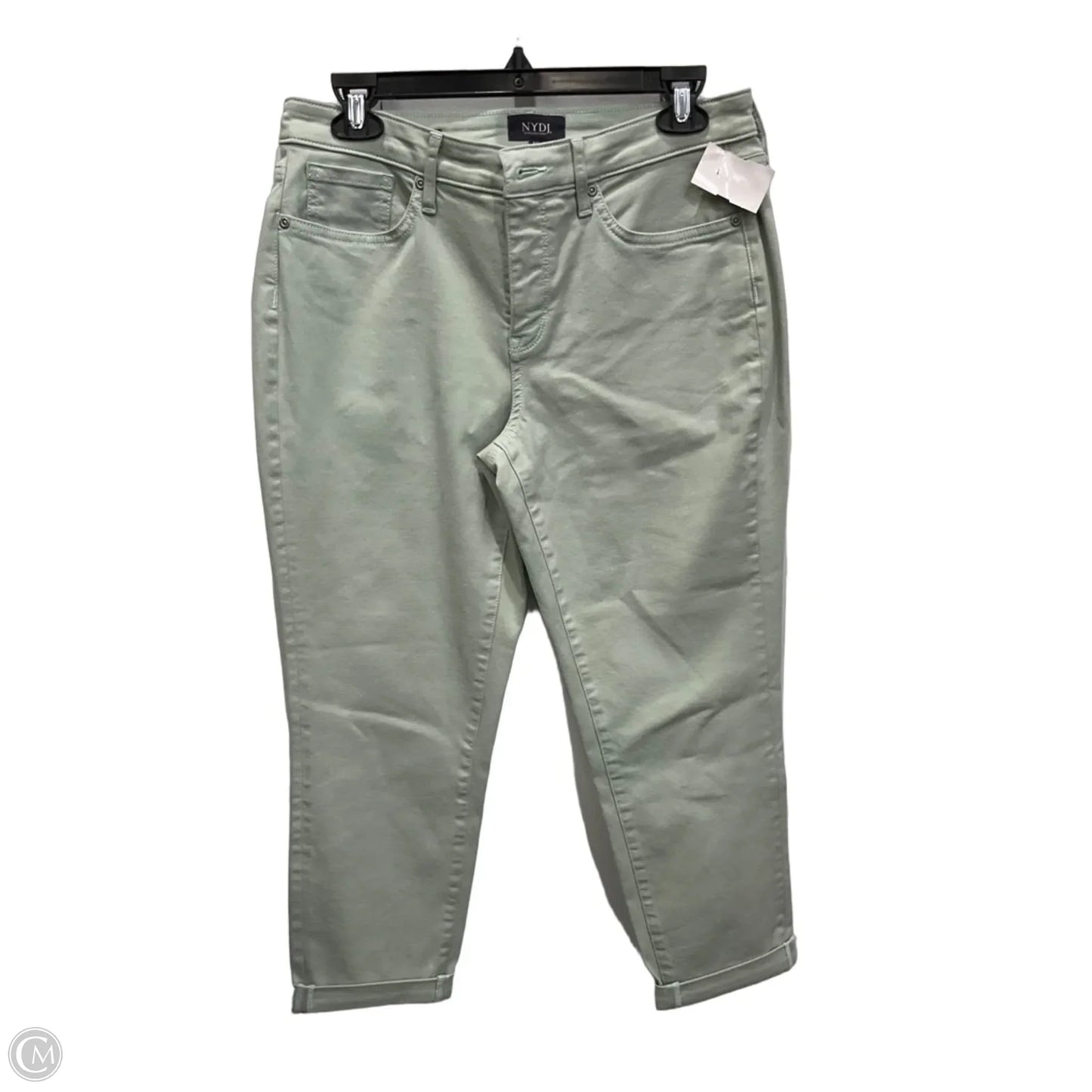 Jeans Cropped By Not Your Daughters Jeans In Green Denim, Size: 8p