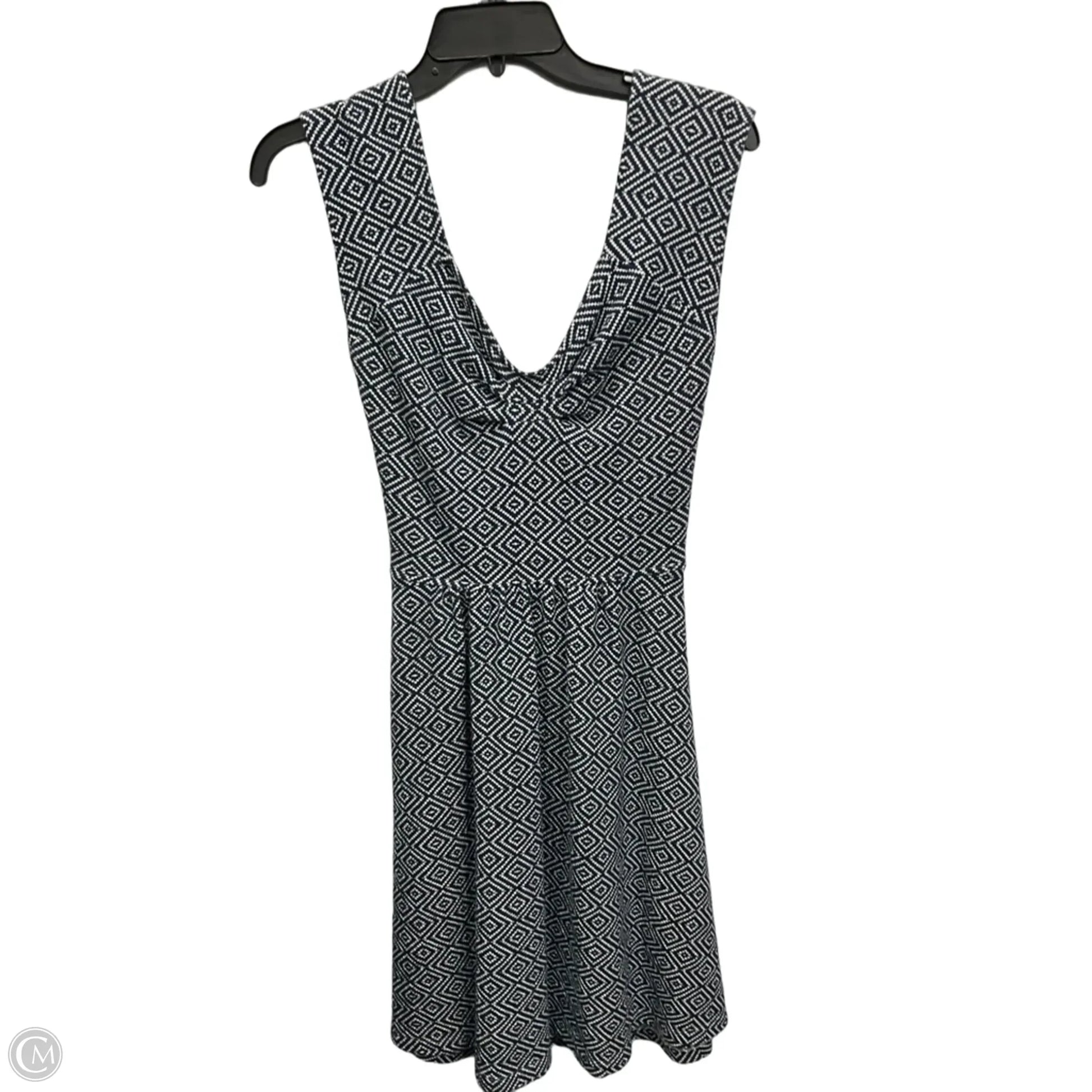 Dress Casual Midi By Anthropologie In Blue & White, Size: M