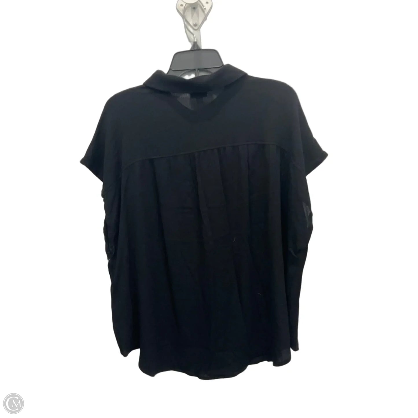 Blouse Short Sleeve By Torrid In Black, Size: 1x