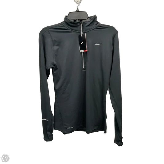 Athletic Sweatshirt Collar By Nike Apparel In Black & White, Size: S