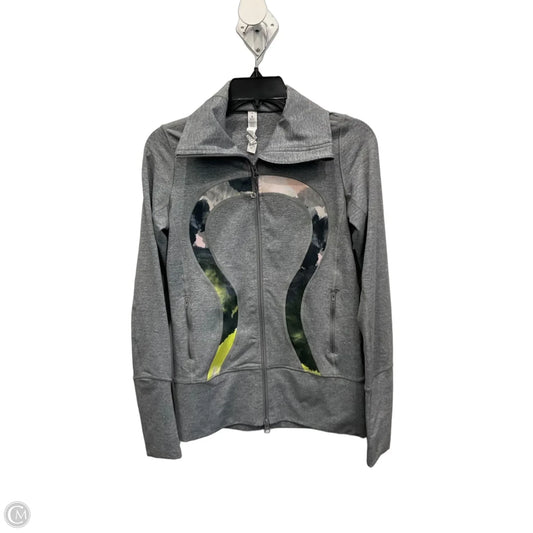 Athletic Jacket By Lululemon In Grey, Size: S