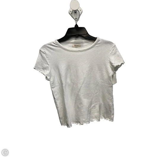 Top Short Sleeve By Madewell In White, Size: S
