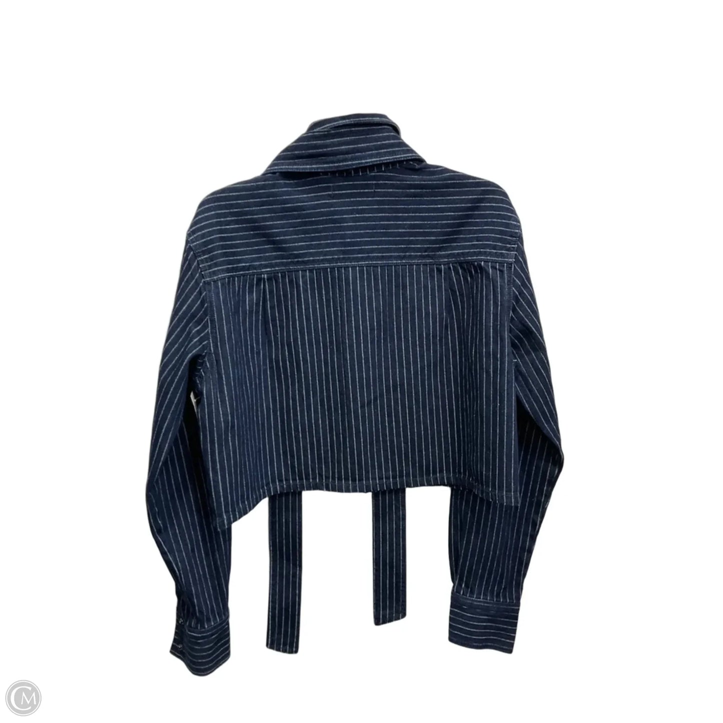 Jacket Shirt By Afrm In Blue Denim, Size: M