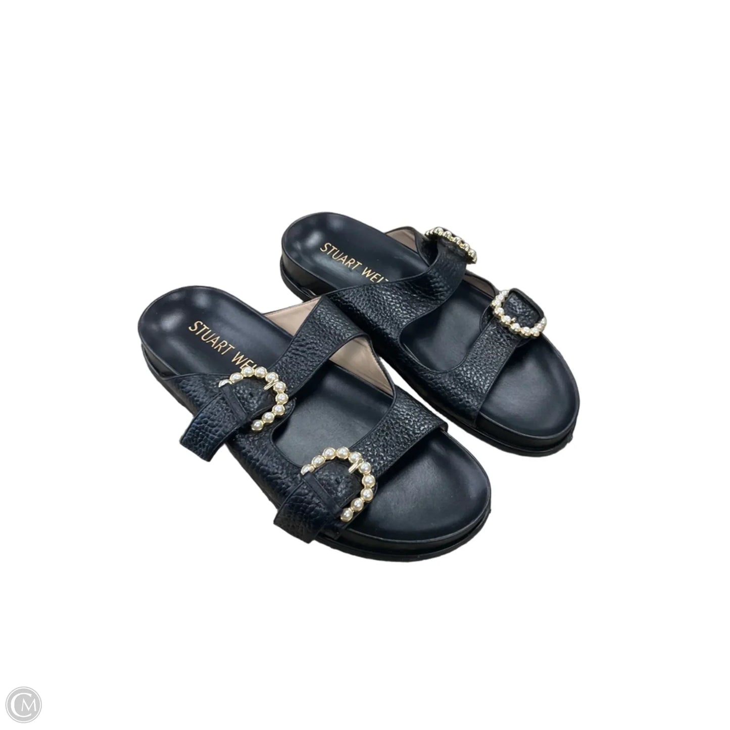 Sandals Designer By Stuart Weitzman In Black, Size: 7.5