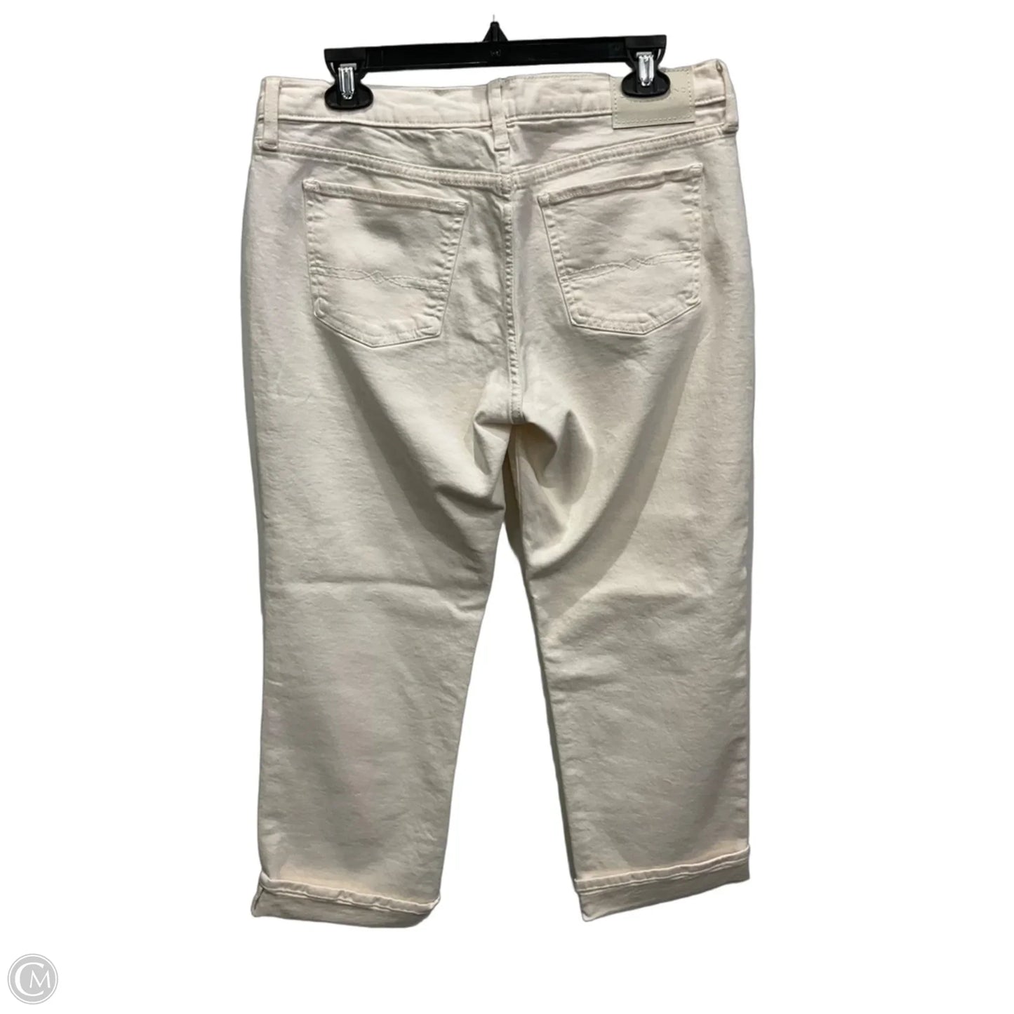 Jeans Cropped By Lucky Brand In White Denim, Size: 6