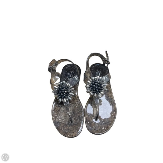 Sandals Designer By Coach In Grey, Size: 6