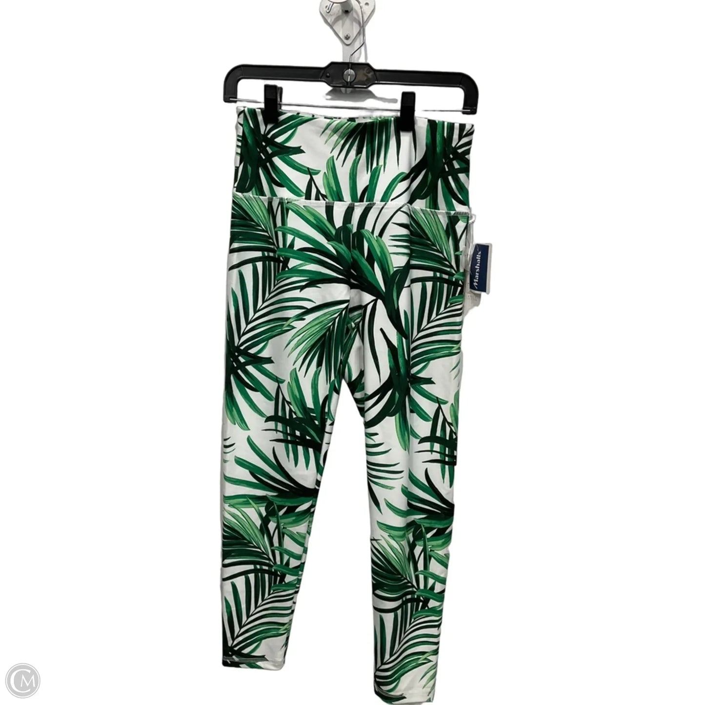 Athletic Leggings By Balance Collection In Green & White, Size: L