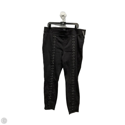 Jeans Skinny By Torrid In Black Denim, Size: 18