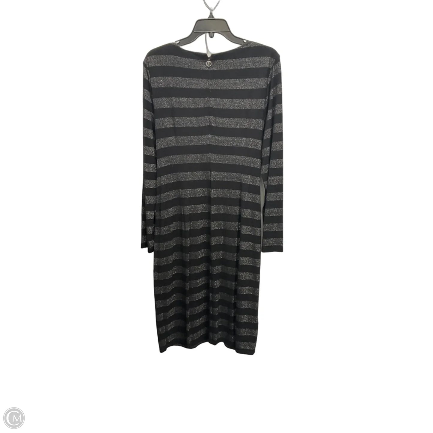 Dress Casual Midi By Tommy Hilfiger In Black & Grey, Size: Xxl