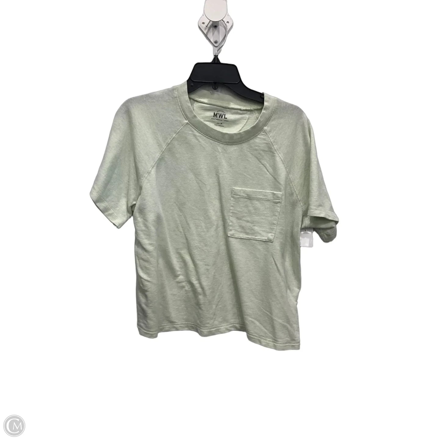 Top Short Sleeve By Madewell In Green, Size: M