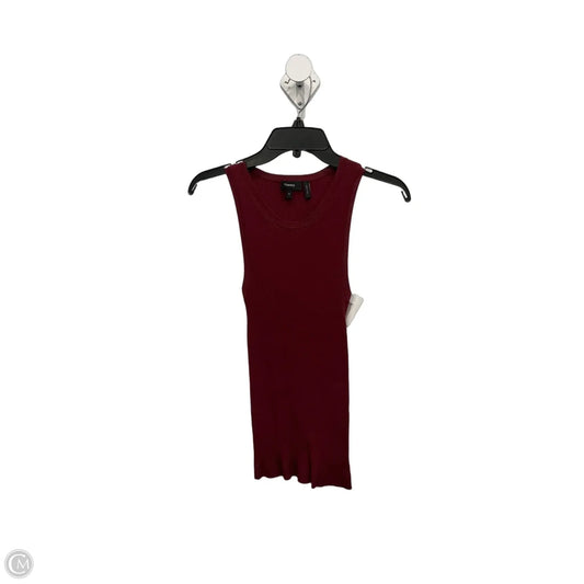 Top Sleeveless By Theory In Red, Size: M