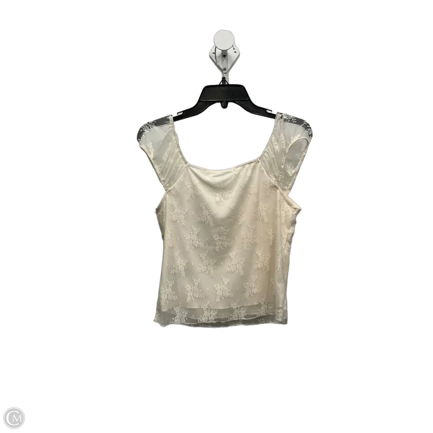 Top Sleeveless By Madden Girl In Cream, Size: L