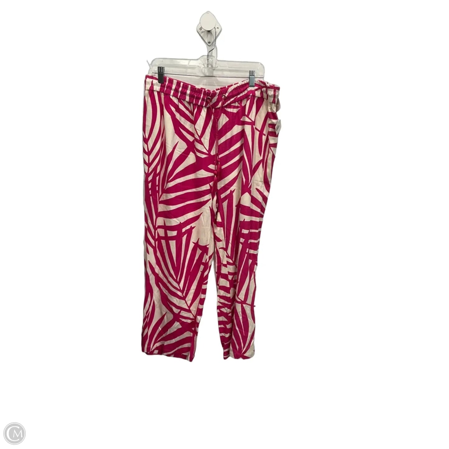 Pants Lounge By Clothes Mentor In Pink & White, Size: 14