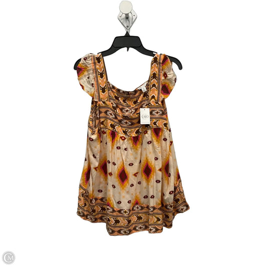 Top Sleeveless By Cato In Orange, Size: Xl