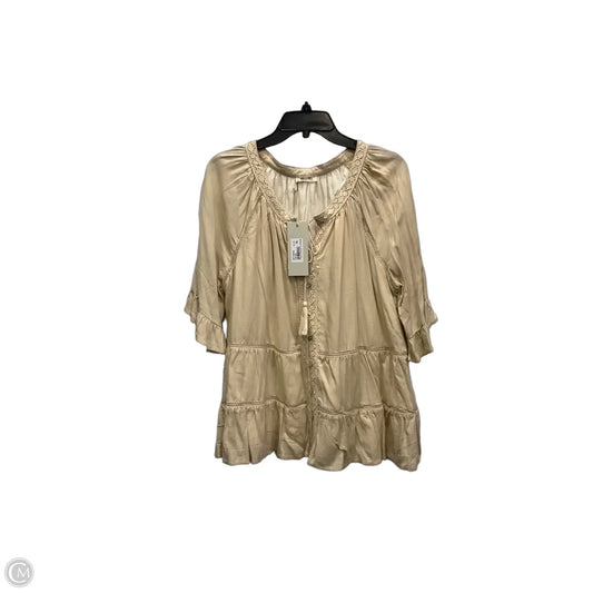 Top Short Sleeve By Miss Me In Tan, Size: Xl