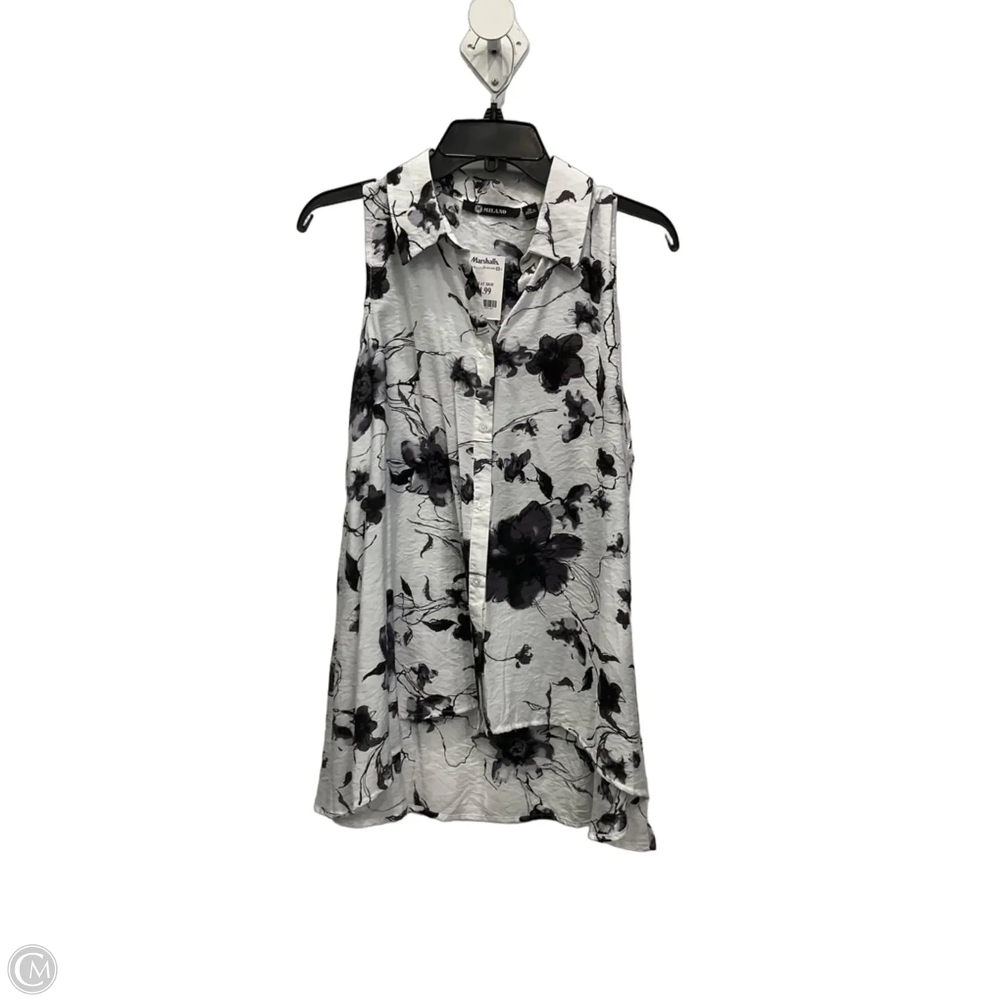 Top Sleeveless By Milano In Black & White, Size: Xl