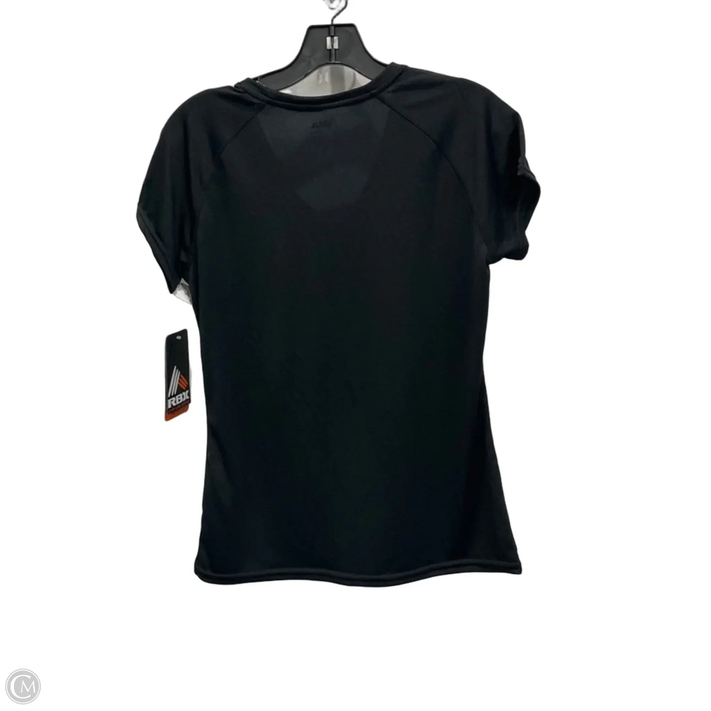 Athletic Top Short Sleeve By Rbx In Black & Grey, Size: L