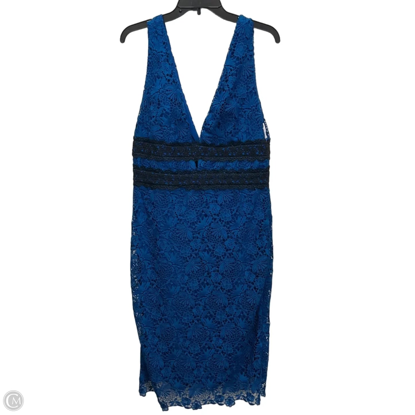 Dress Designer By Diane Von Furstenberg In Black & Blue, Size: L