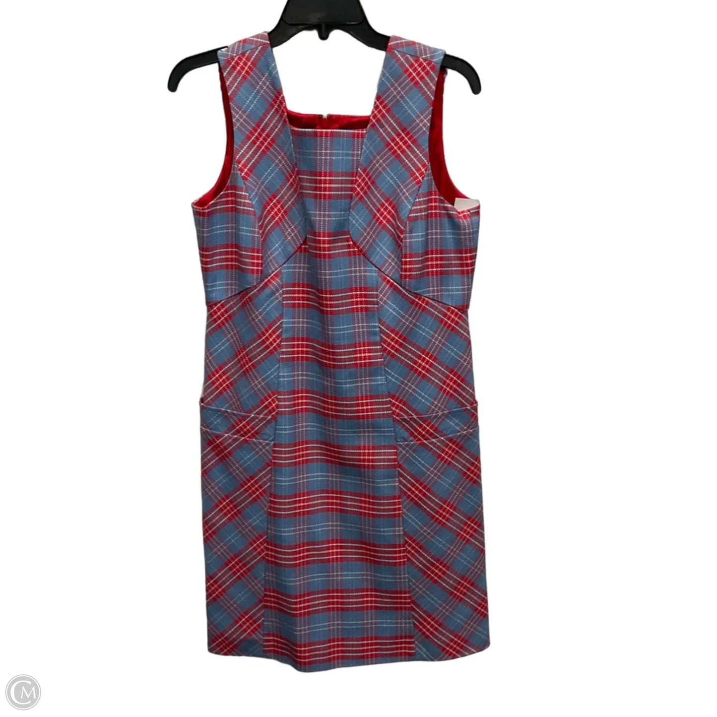 Dress Casual Midi By Brooks Brothers In Blue & Red, Size: M