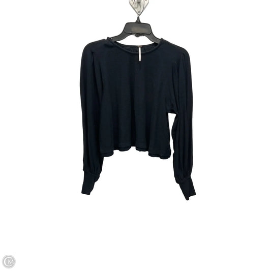Top Long Sleeve By Free People In Black, Size: Sp