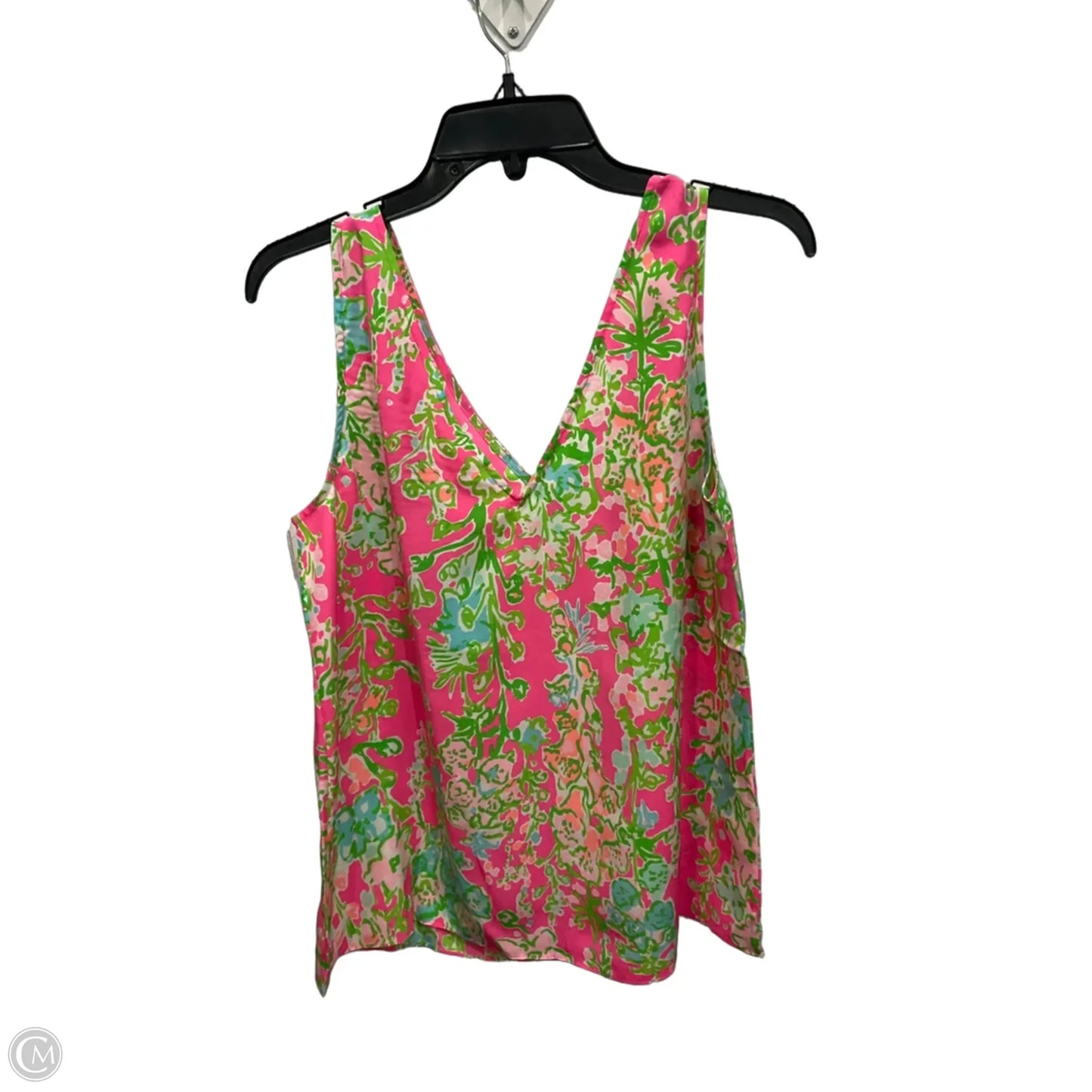 Top Sleeveless Designer By Lilly Pulitzer In Green & Pink, Size: M