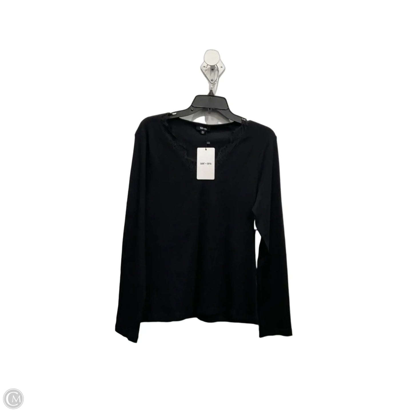 Top Long Sleeve By Cma In Black, Size: L