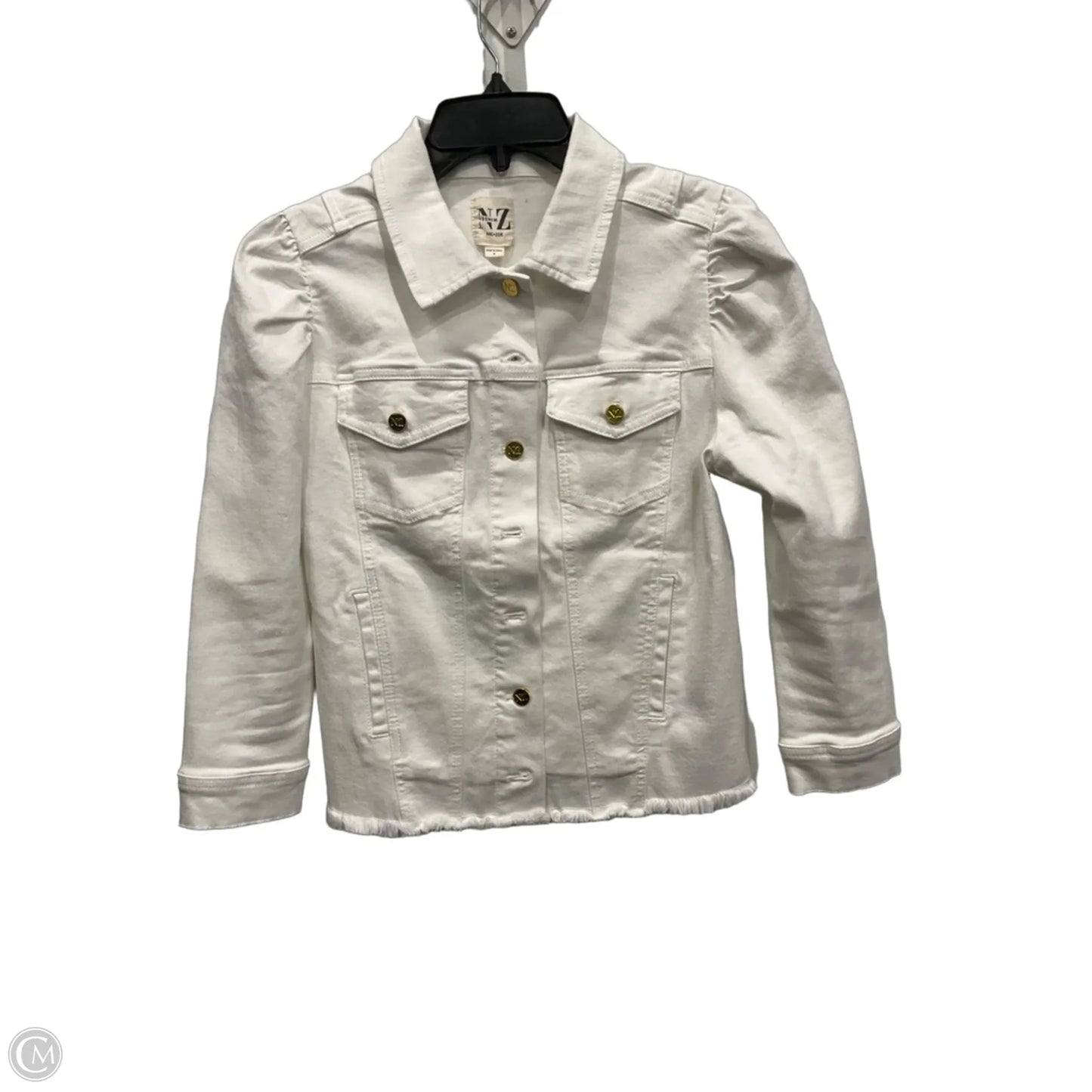 Jacket Denim By Nic + Zoe In White Denim, Size: S