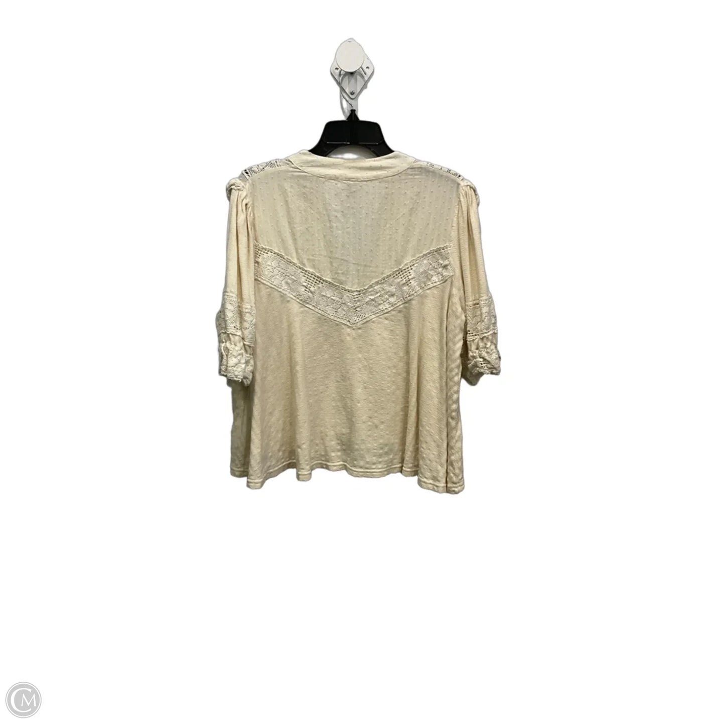 Top Short Sleeve By Free People In Cream, Size: M