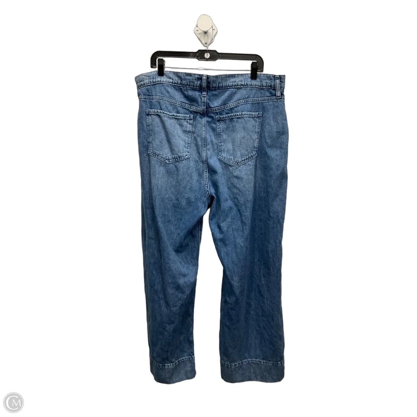 Jeans Wide Leg By Gap In Blue Denim, Size: 20