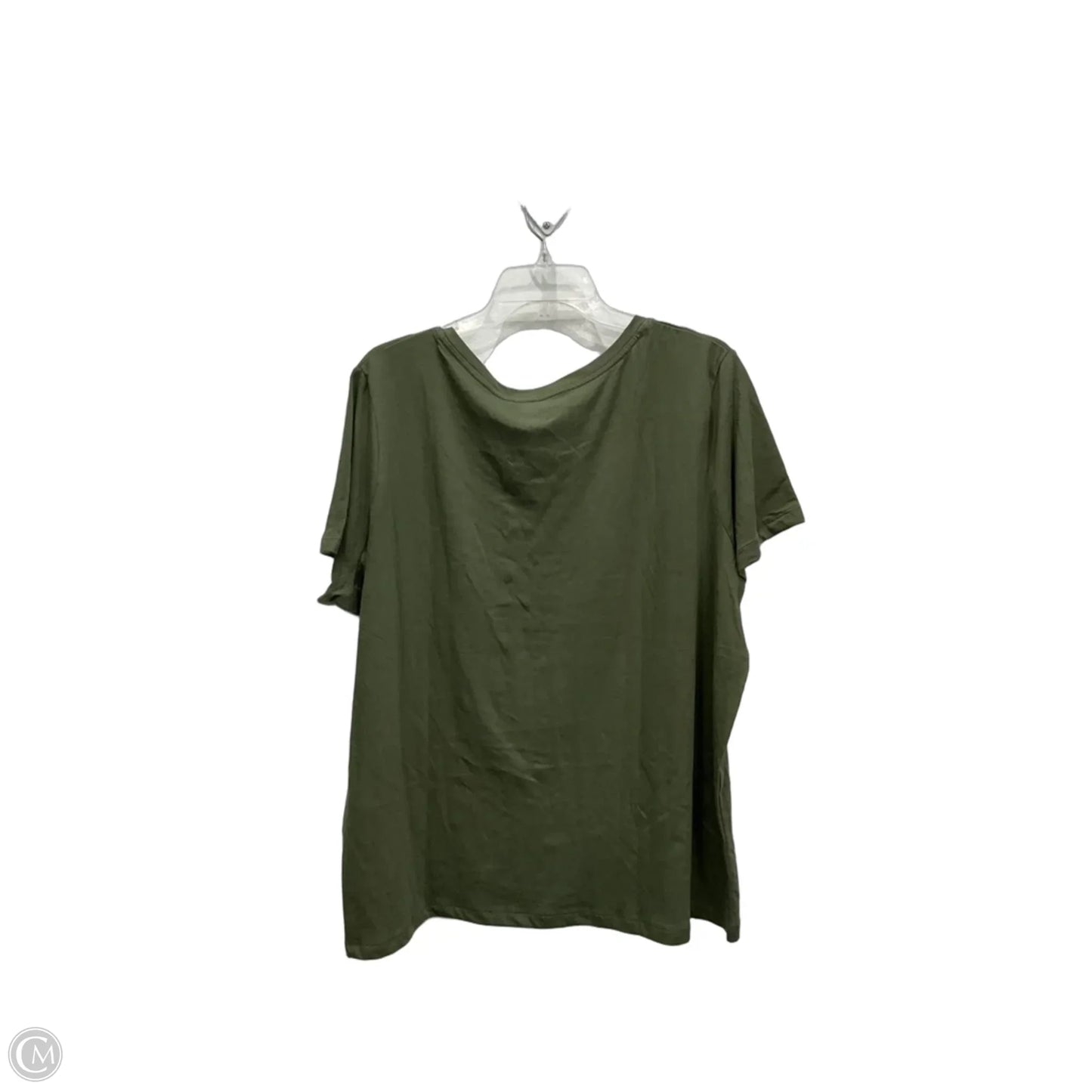 Top Short Sleeve Basic By Time And Tru In Green, Size: 3x