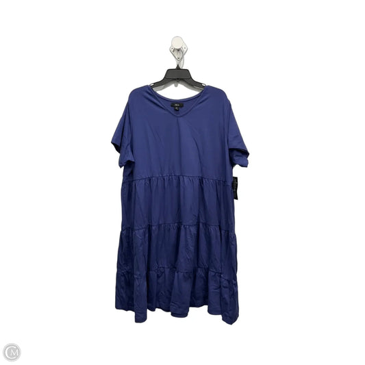 Dress Casual Midi By Ellos In Blue, Size: L