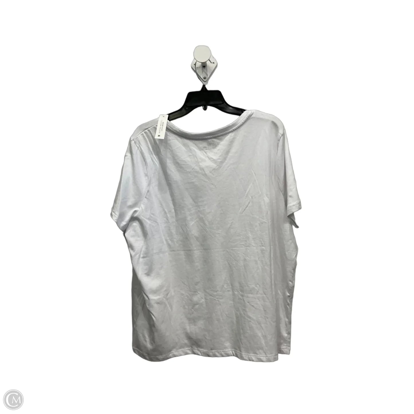 Top Short Sleeve Basic By Time And Tru In White, Size: 3x