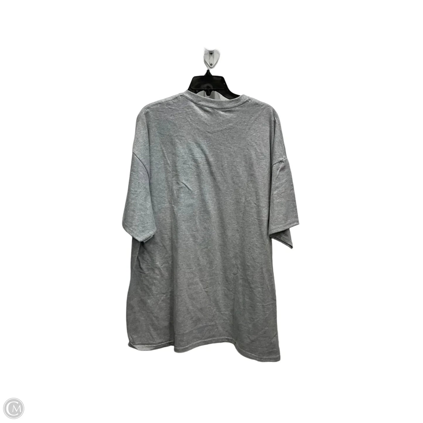 Athletic Top Short Sleeve By Gildan In Grey, Size: 2x