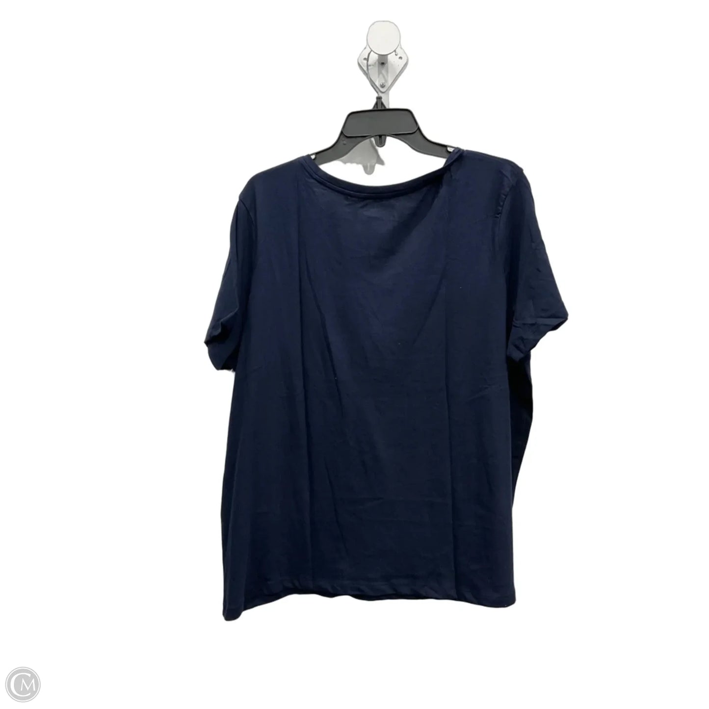 Top Short Sleeve Basic By Time And Tru In Navy, Size: 3x