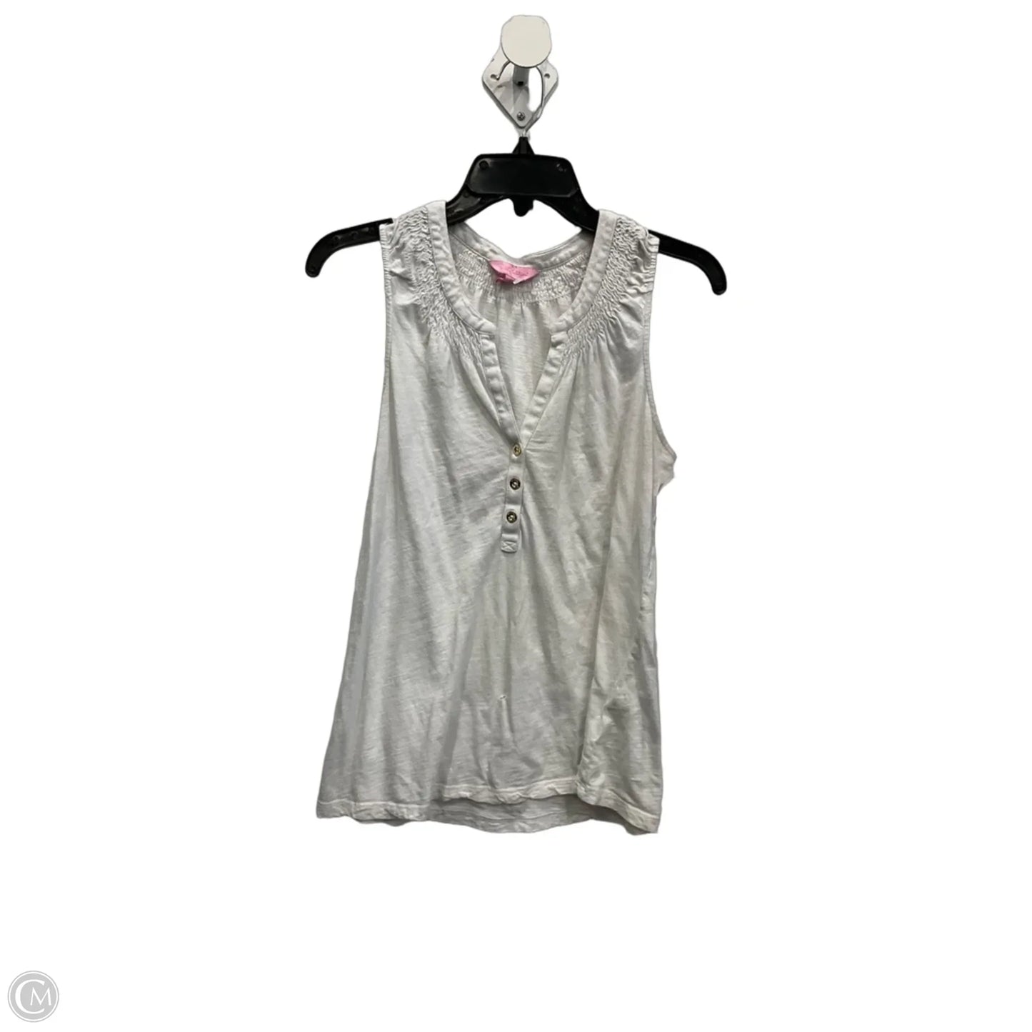 Top Sleeveless Designer By Lilly Pulitzer In White, Size: S