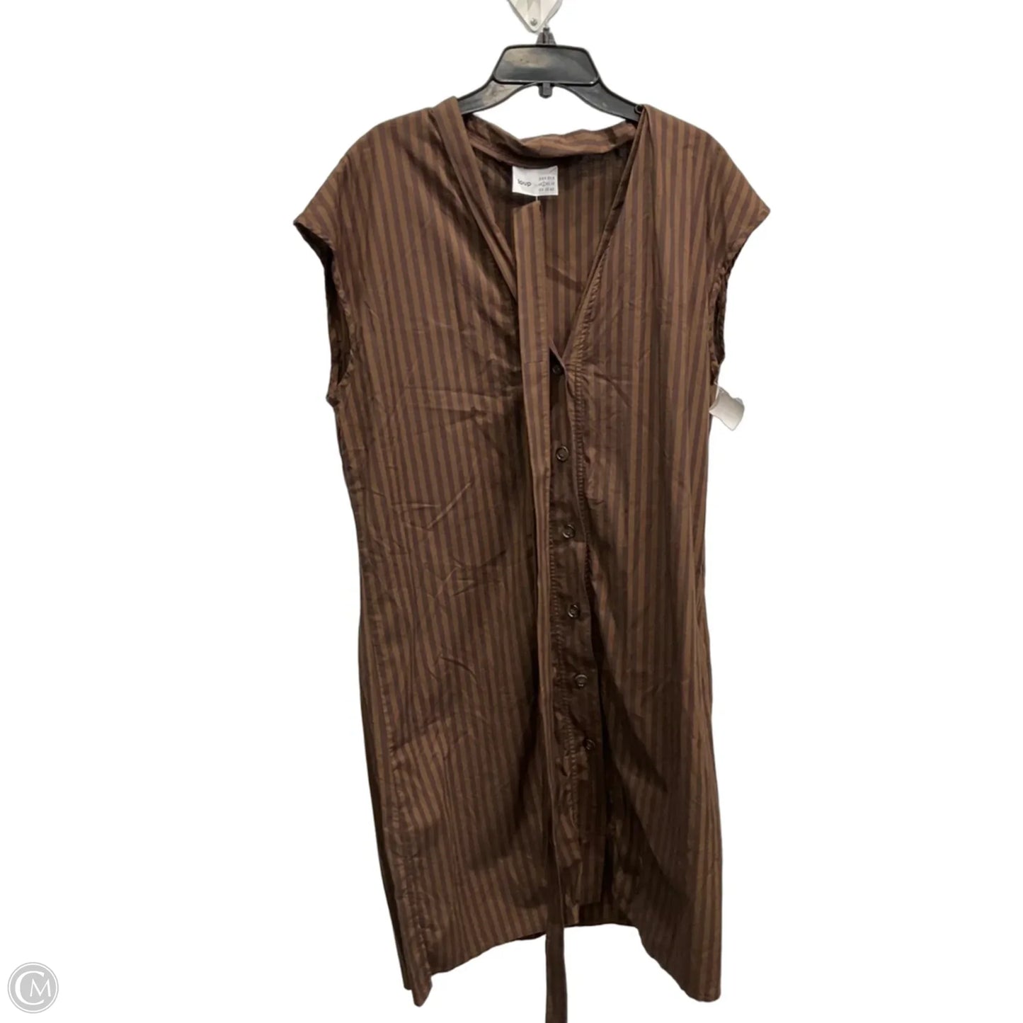 Dress Casual Midi By Cmb In Brown, Size: L