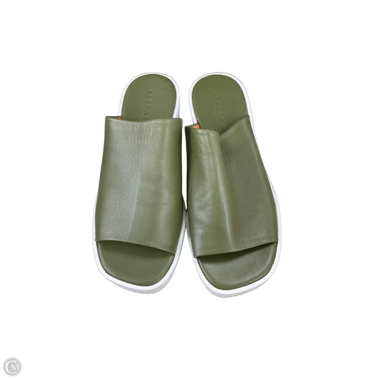 Sandals Heels Wedge By Cma In Green, Size: 7.5