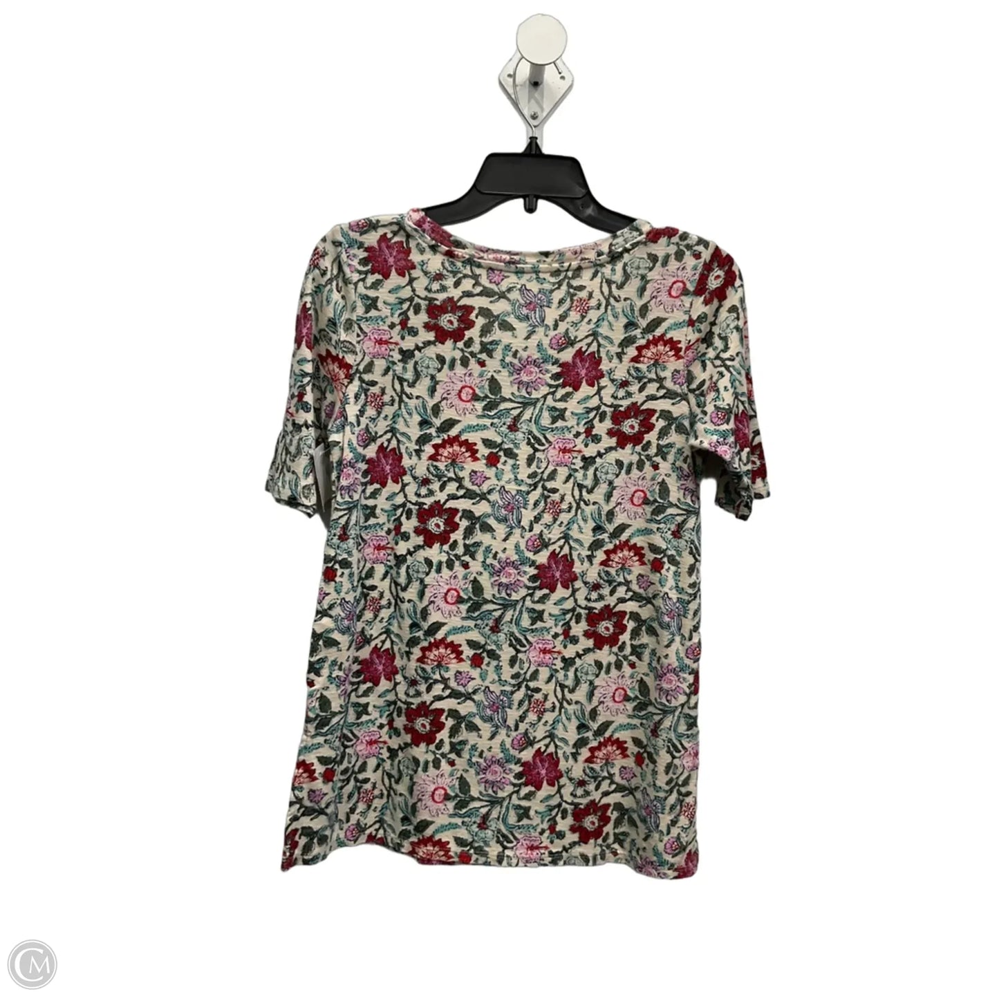Top Short Sleeve By J. Jill In Floral Print, Size: Xs