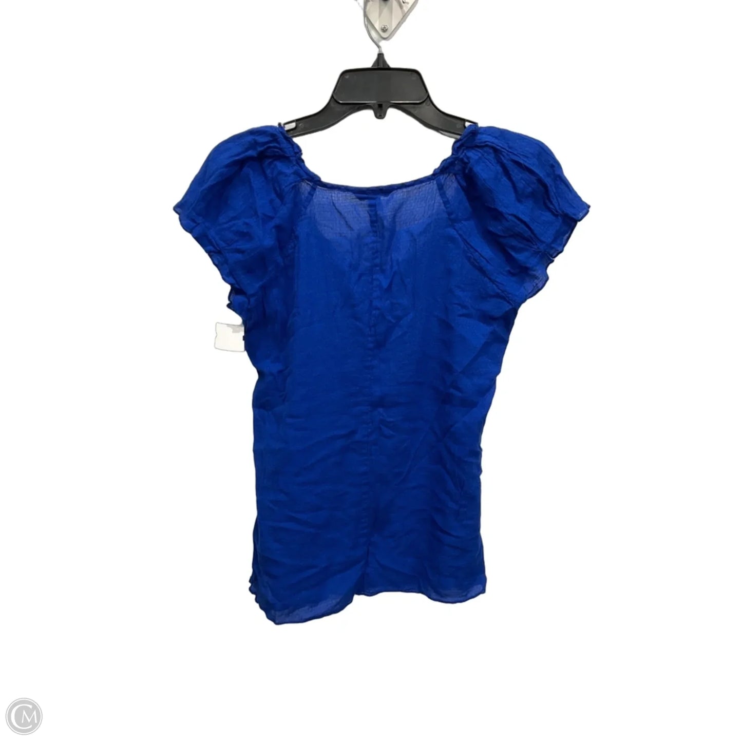 Top Short Sleeve By Banana Republic In Blue, Size: S