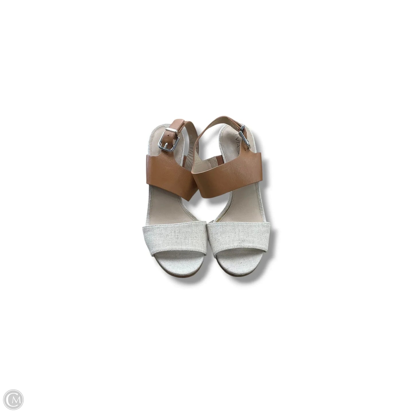 Sandals Heels Block By Via Spiga In Tan, Size: 7