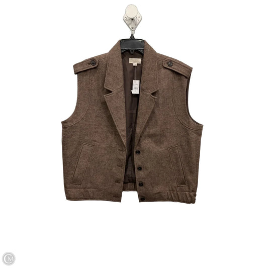 Vest Fleece By Loft In Brown, Size: Xl