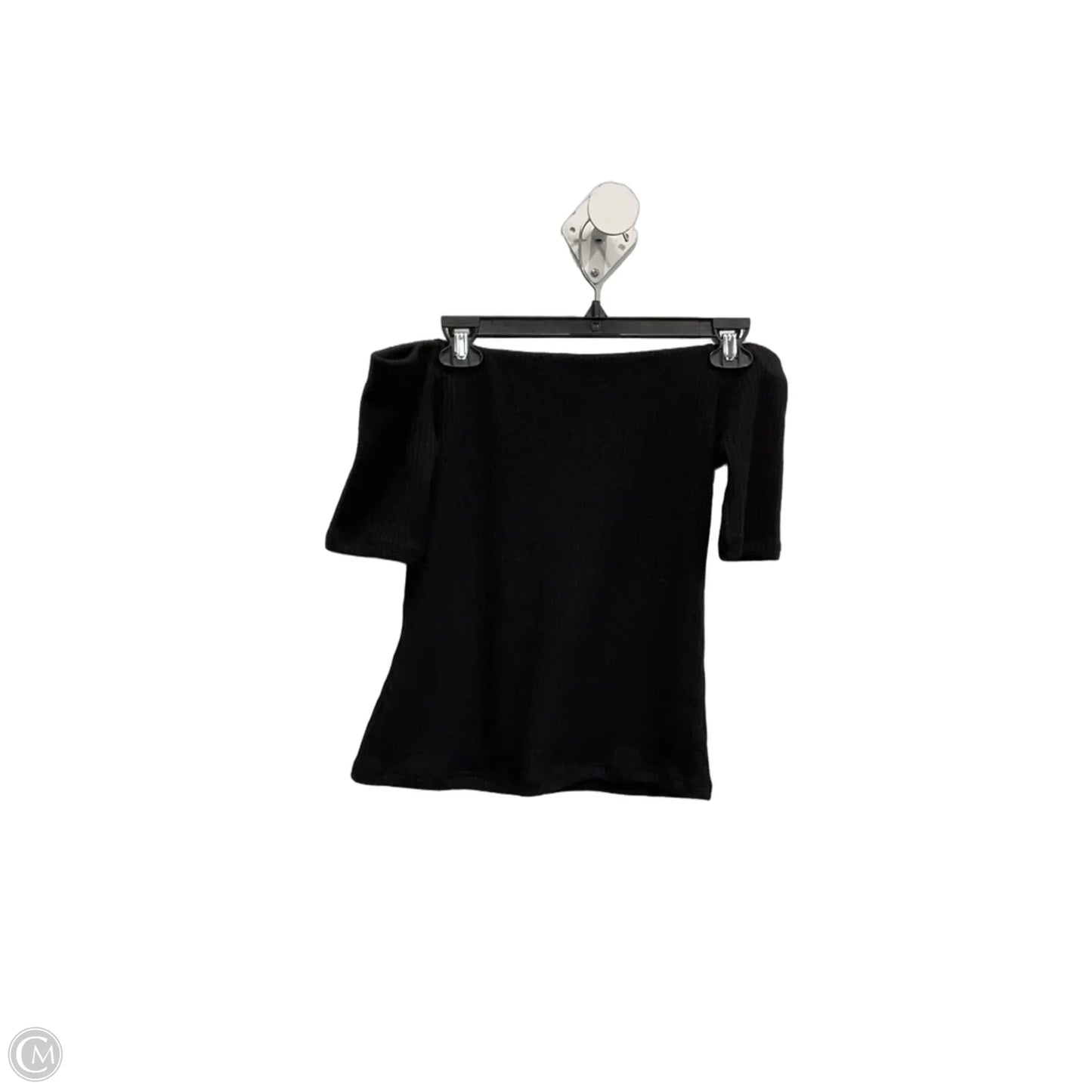 Top Short Sleeve By H&m In Black, Size: M